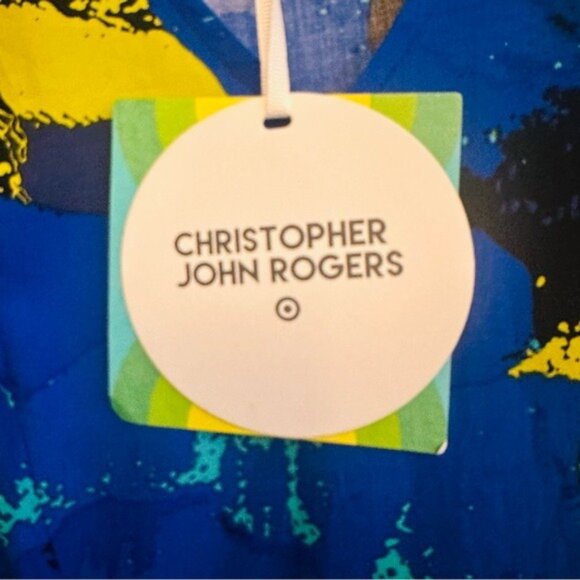 Christopher John Rogers Floral Puff Sleeve Tiered Maxi Dress Blue Size 4 NWT - Picture 9 of 13